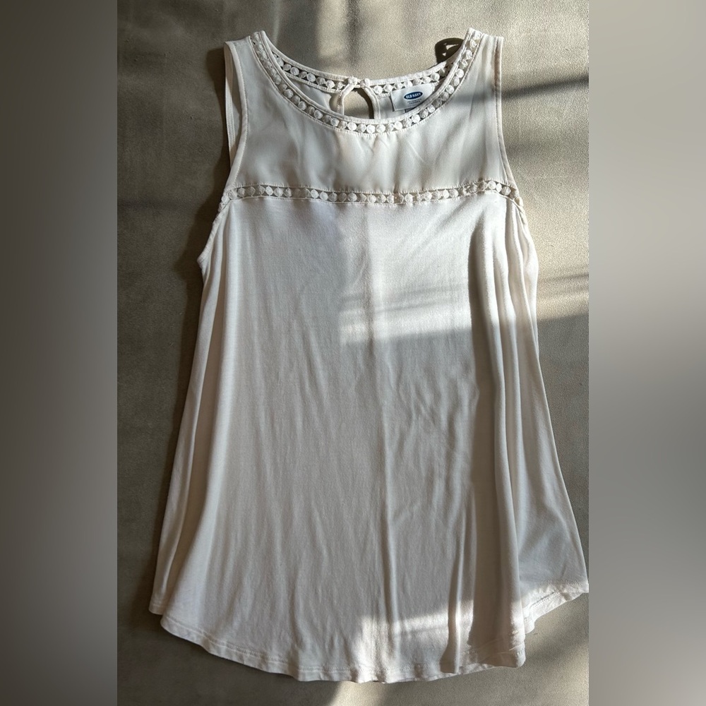 Cream tank top.